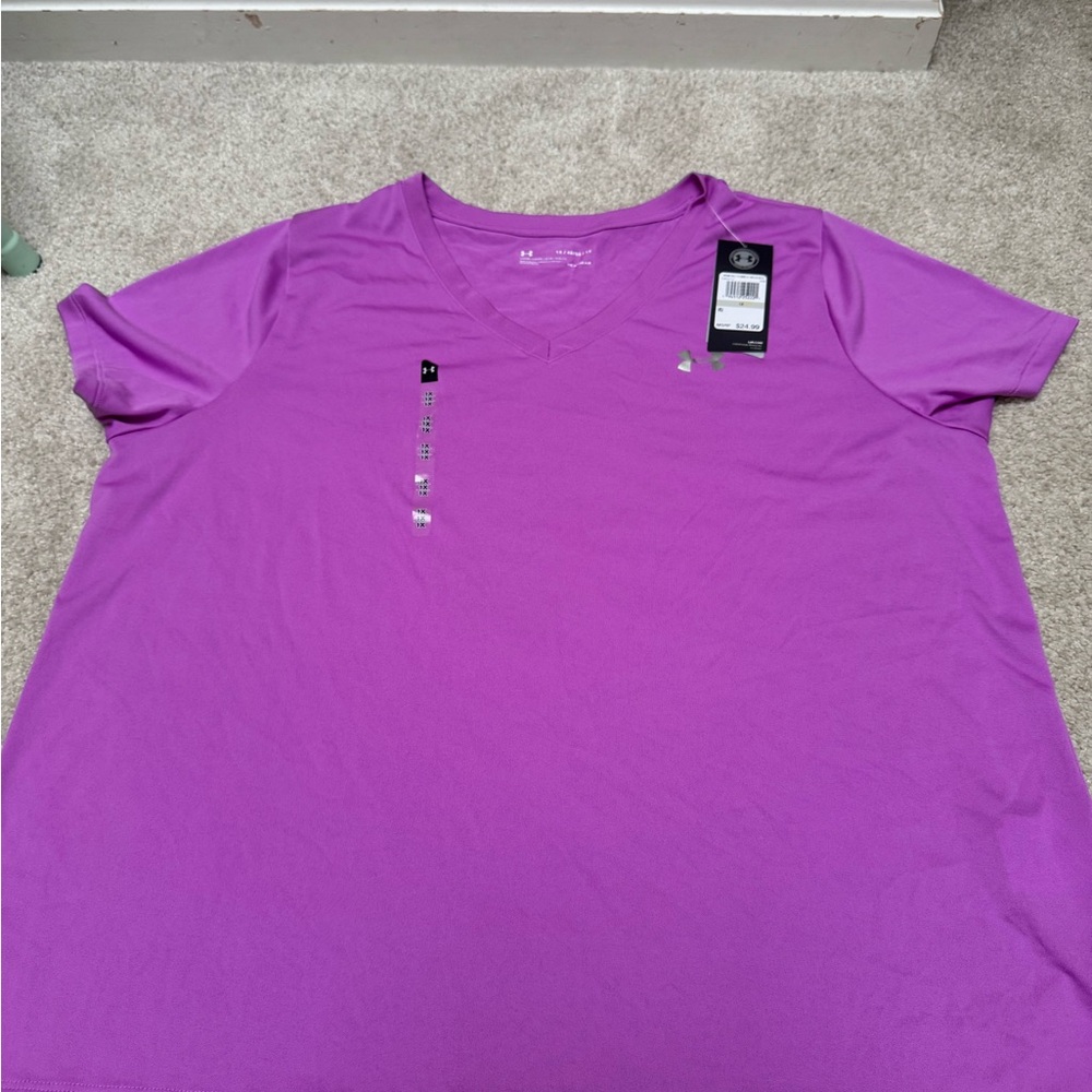 Under Armour Lilac V-Neck T-Shirt
